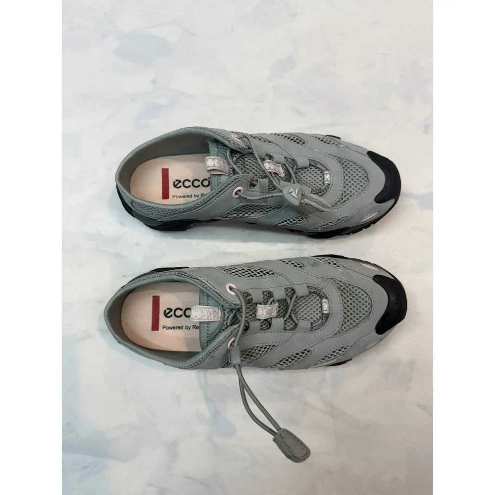 ECCO Womens 37 6-6.5 Gray Pink Terracruise LT Hiking Sneakers Tennis Shoes Bin3
